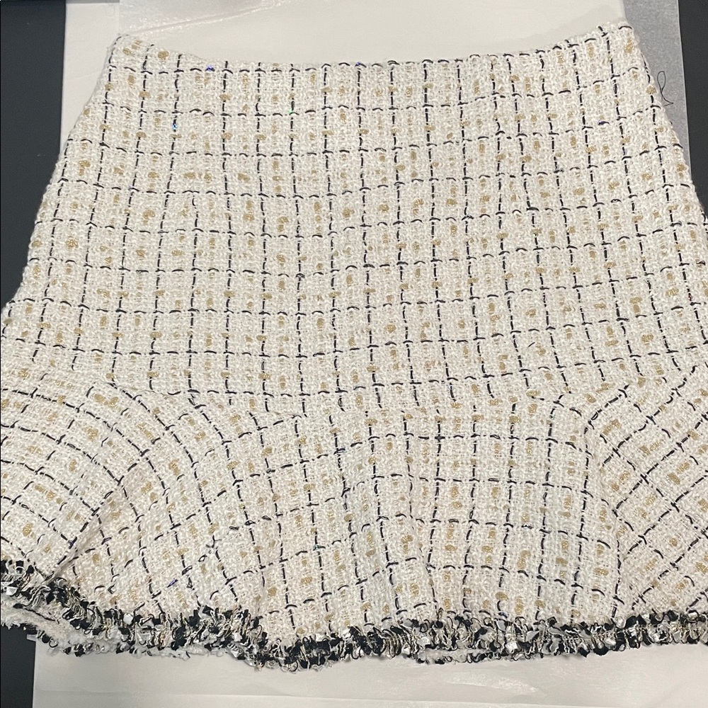 Fiakai fashion Tweed Mini Skirt